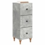 vidaXL Zásuvkový kabinet Betónovo sivá 33 x 34,5 x 90 cm – Obrázok 2