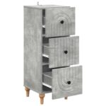 vidaXL Zásuvkový kabinet Betónovo sivá 33 x 34,5 x 90 cm – Obrázok 3