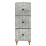 vidaXL Zásuvkový kabinet Betónovo sivá 33 x 34,5 x 90 cm – Obrázok 4