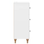 vidaXL Zásuvkový kabinet Biela s vysokým leskom 33 x 34,5 x 90 cm – Obrázok 5
