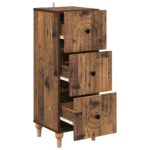 vidaXL Zásuvkový kabinet Staré drevo 33 x 34,5 x 90 cm – Obrázok 3