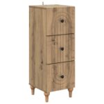 vidaXL Zásuvkový kabinet Dub artisan 33 x 34,5 x 90 cm