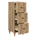 vidaXL Zásuvkový kabinet Dub artisan 33 x 34,5 x 90 cm – Obrázok 3
