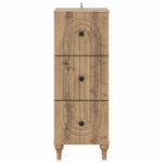 vidaXL Zásuvkový kabinet Dub artisan 33 x 34,5 x 90 cm – Obrázok 4