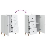 vidaXL Servírovacia skriňa Biela 66 x 34,5 x 90 cm Kompozitné drevo – Obrázok 10