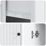 vidaXL Servírovacia skriňa Biela 66 x 34,5 x 90 cm Kompozitné drevo – Obrázok 9