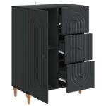 vidaXL Servírovacia skriňa Čierna 66 x 34,5 x 90 cm Kompozitné drevo – Obrázok 5