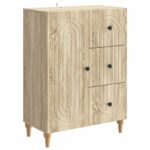 vidaXL Servírovacia skriňa so zásuvkou Dub sonoma 66 x 34,5 x 90 cm – Obrázok 2