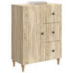 vidaXL Servírovacia skriňa so zásuvkou Dub sonoma 66 x 34,5 x 90 cm – Obrázok 3