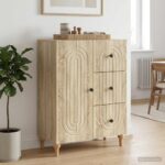 vidaXL Servírovacia skriňa so zásuvkou Dub sonoma 66 x 34,5 x 90 cm – Obrázok 4