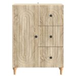vidaXL Servírovacia skriňa so zásuvkou Dub sonoma 66 x 34,5 x 90 cm – Obrázok 6