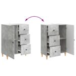 vidaXL Servírovacia skriňa so zásuvkou Betónovo sivá 66 x 34,5 x 90 cm – Obrázok 10