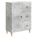 vidaXL Servírovacia skriňa so zásuvkou Betónovo sivá 66 x 34,5 x 90 cm – Obrázok 2