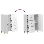 vidaXL Servírovacia skriňa Biela s vysokým leskom 66 x 34,5 x 90 cm – Obrázok 10