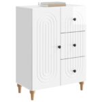 vidaXL Servírovacia skriňa Biela s vysokým leskom 66 x 34,5 x 90 cm – Obrázok 3