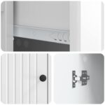vidaXL Servírovacia skriňa Biela s vysokým leskom 66 x 34,5 x 90 cm – Obrázok 9