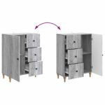vidaXL Servírovacia skriňa so zásuvkou Sivá sonoma 66 x 34,5 x 90 cm – Obrázok 10