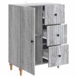 vidaXL Servírovacia skriňa so zásuvkou Sivá sonoma 66 x 34,5 x 90 cm – Obrázok 5