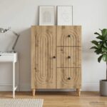 vidaXL Servírovacia skriňa so zásuvkou Dub artisan 66 x 34,5 x 90 cm