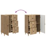 vidaXL Servírovacia skriňa so zásuvkou Dub artisan 66 x 34,5 x 90 cm – Obrázok 10