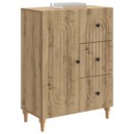 vidaXL Servírovacia skriňa so zásuvkou Dub artisan 66 x 34,5 x 90 cm – Obrázok 3