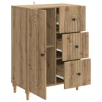 vidaXL Servírovacia skriňa so zásuvkou Dub artisan 66 x 34,5 x 90 cm – Obrázok 5