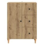 vidaXL Servírovacia skriňa so zásuvkou Dub artisan 66 x 34,5 x 90 cm – Obrázok 6