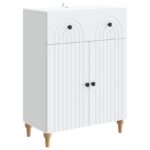 vidaXL Servírovacia skriňa Biela 66 x 34,5 x 90 cm Kompozitné drevo – Obrázok 2