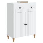 vidaXL Servírovacia skriňa Biela 66 x 34,5 x 90 cm Kompozitné drevo – Obrázok 3