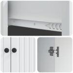 vidaXL Servírovacia skriňa Biela 66 x 34,5 x 90 cm Kompozitné drevo – Obrázok 9