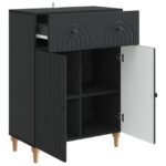 vidaXL Servírovacia skriňa Čierna 66 x 34,5 x 90 cm Kompozitné drevo – Obrázok 5