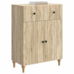 vidaXL Servírovacia skriňa so zásuvkou Dub sonoma 66 x 34,5 x 90 cm – Obrázok 3