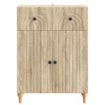 vidaXL Servírovacia skriňa so zásuvkou Dub sonoma 66 x 34,5 x 90 cm – Obrázok 6