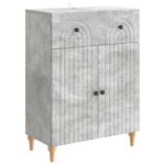 vidaXL Servírovacia skriňa so zásuvkou Betónovo sivá 66 x 34,5 x 90 cm – Obrázok 2