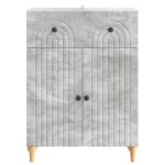 vidaXL Servírovacia skriňa so zásuvkou Betónovo sivá 66 x 34,5 x 90 cm – Obrázok 6