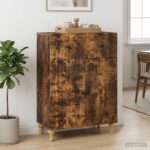 vidaXL Servírovacia skriňa so zásuvkou Dymový dub 66 x 34,5 x 90 cm – Obrázok 4