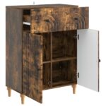 vidaXL Servírovacia skriňa so zásuvkou Dymový dub 66 x 34,5 x 90 cm – Obrázok 5