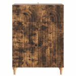 vidaXL Servírovacia skriňa so zásuvkou Dymový dub 66 x 34,5 x 90 cm – Obrázok 6