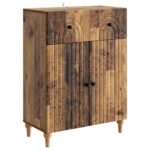 vidaXL Servírovacia skriňa so zásuvkou Staré drevo 66 x 34,5 x 90 cm – Obrázok 2
