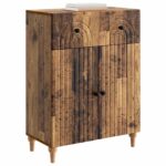 vidaXL Servírovacia skriňa so zásuvkou Staré drevo 66 x 34,5 x 90 cm – Obrázok 3