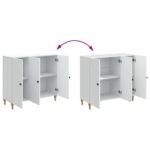 vidaXL Servírovacia skriňa Biela 89 x 34,5 x 80 cm Kompozitné drevo – Obrázok 11