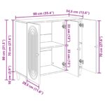 vidaXL Servírovacia skriňa Biela 89 x 34,5 x 80 cm Kompozitné drevo – Obrázok 12