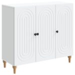 vidaXL Servírovacia skriňa Biela 89 x 34,5 x 80 cm Kompozitné drevo – Obrázok 2