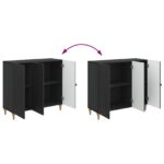 vidaXL Servírovacia skriňa Čierna 89 x 34,5 x 80 cm Kompozitné drevo – Obrázok 11