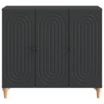 vidaXL Servírovacia skriňa Čierna 89 x 34,5 x 80 cm Kompozitné drevo – Obrázok 6