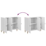 vidaXL Servírovacia skriňa Biela s vysokým leskom 89 x 34,5 x 80 cm – Obrázok 11
