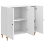 vidaXL Servírovacia skriňa Biela s vysokým leskom 89 x 34,5 x 80 cm – Obrázok 5