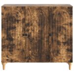 vidaXL Servírovacia skriňa Dymový dub 89 x 34,5 x 80 cm – Obrázok 6