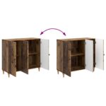 vidaXL Servírovacia skriňa Staré drevo 89 x 34,5 x 80 cm – Obrázok 11