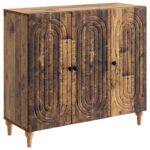 vidaXL Servírovacia skriňa Staré drevo 89 x 34,5 x 80 cm – Obrázok 2